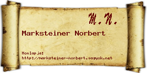 Marksteiner Norbert névjegykártya